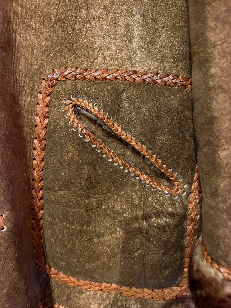 PITIC LEATHER ヴィンテージ　ムートンコート　メキシコ製