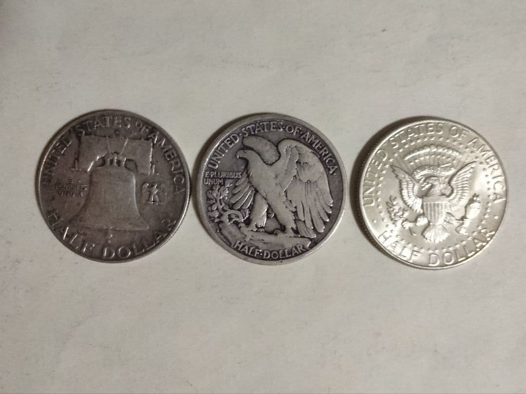 アメリカ》ケネディハーフダラー銀貨3枚(1964年) PCGS SP661965年