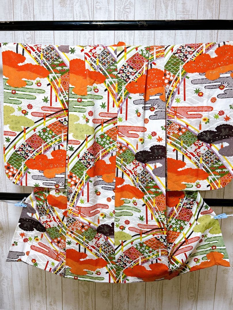 レトロ着物♡七五三　5歳6歳7歳　女の子　フルセット　一式　アンティーク　小さめ