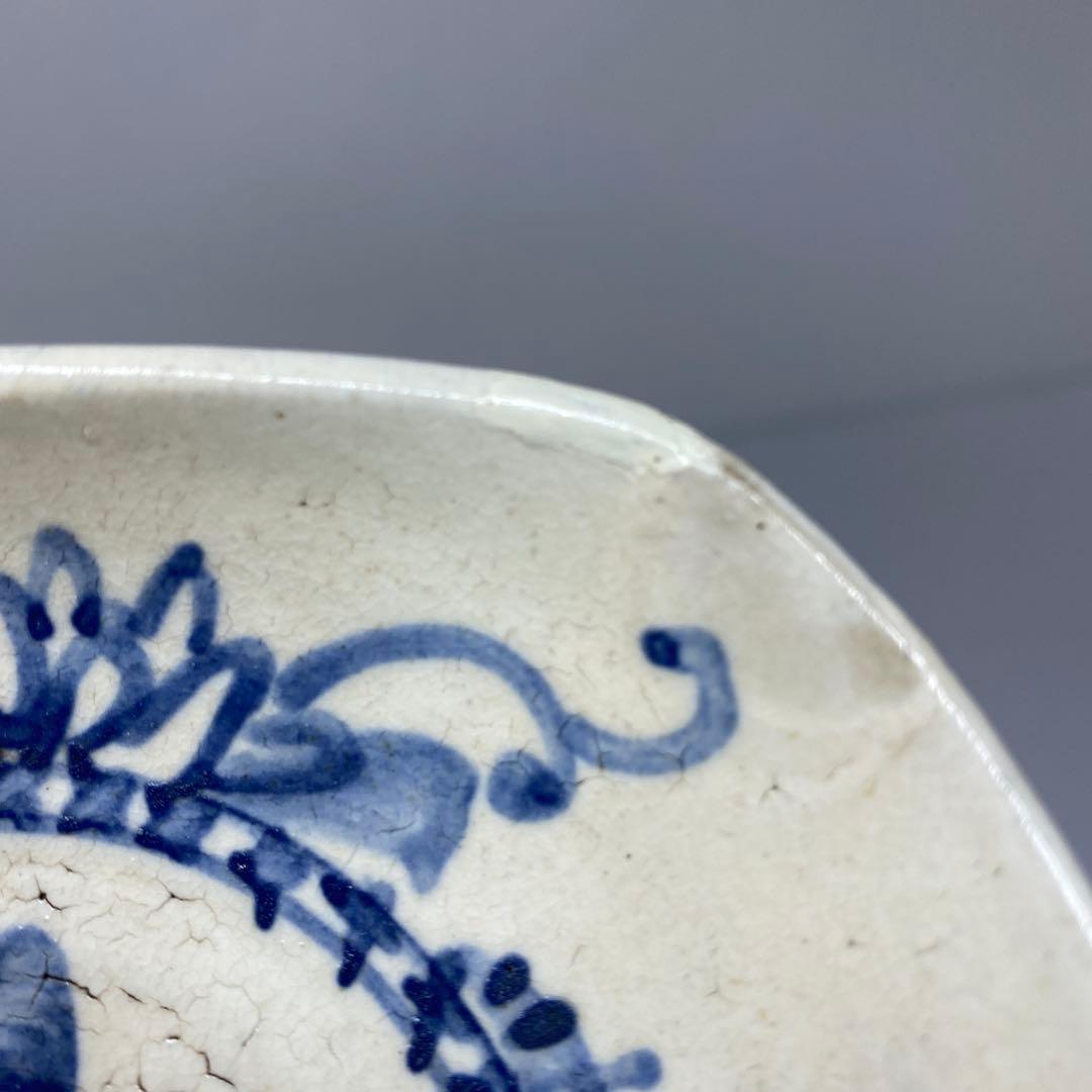 尾形乾山染付皿5枚共箱トヒオ東さ7-0323☆2F