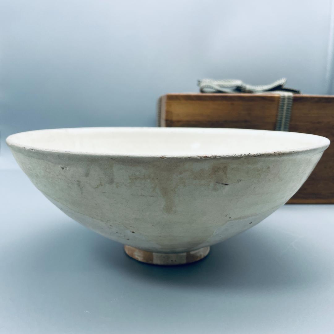 五代〜宋代 白磁 白化粧 大椀 陶磁器 中国美術