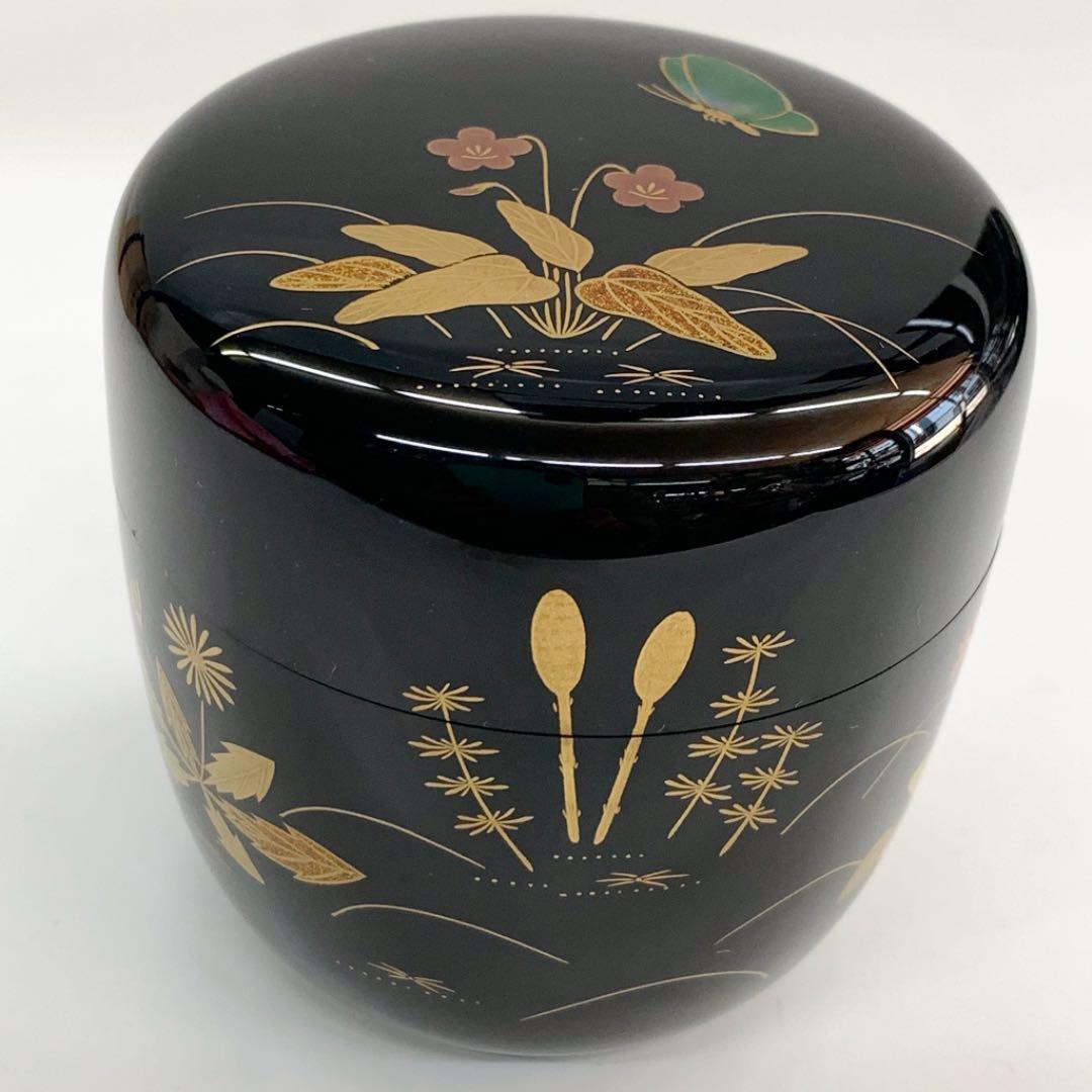 中棗 春野蒔絵】 新井喜峰 共箱 - メルカリ