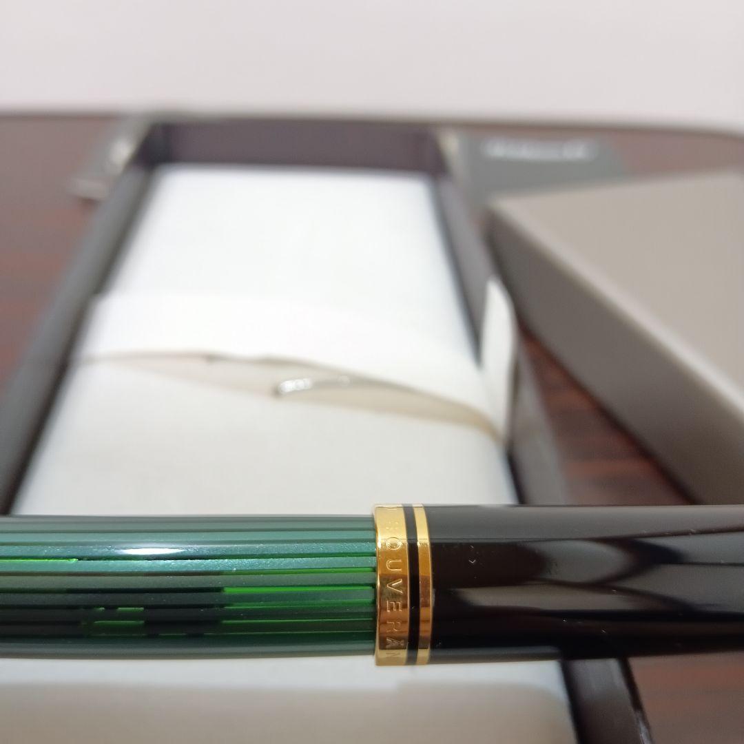 10-1 専用 Pelikan 万年筆 スーべレーン M800 緑縞 F 18k