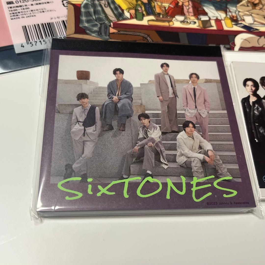 SixTONES グッズまとめ売り(メモ帳、メッセージカード、ステッカー、他