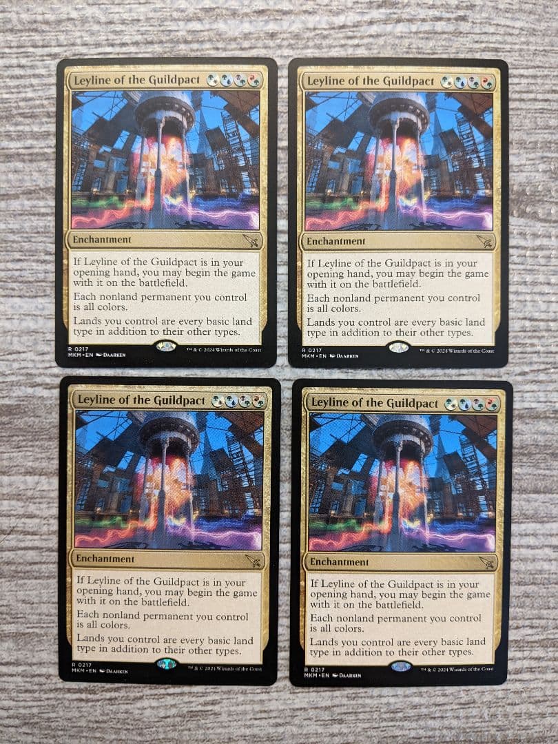 MTG ギルドパクトの力線日本語4枚セット