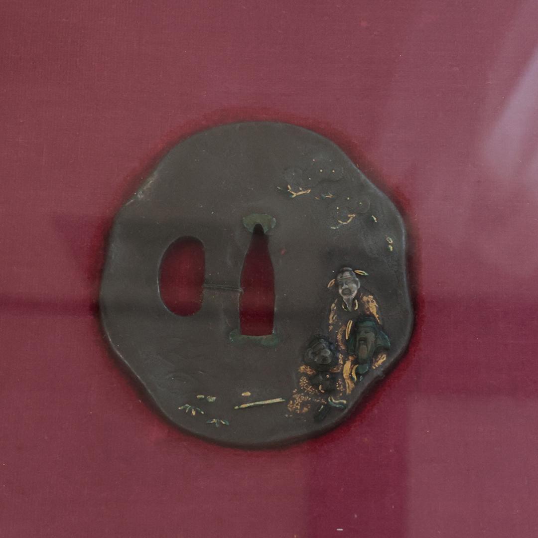 【最終値下げ】日本刀装具（鍔）5点セット（ケース付き）