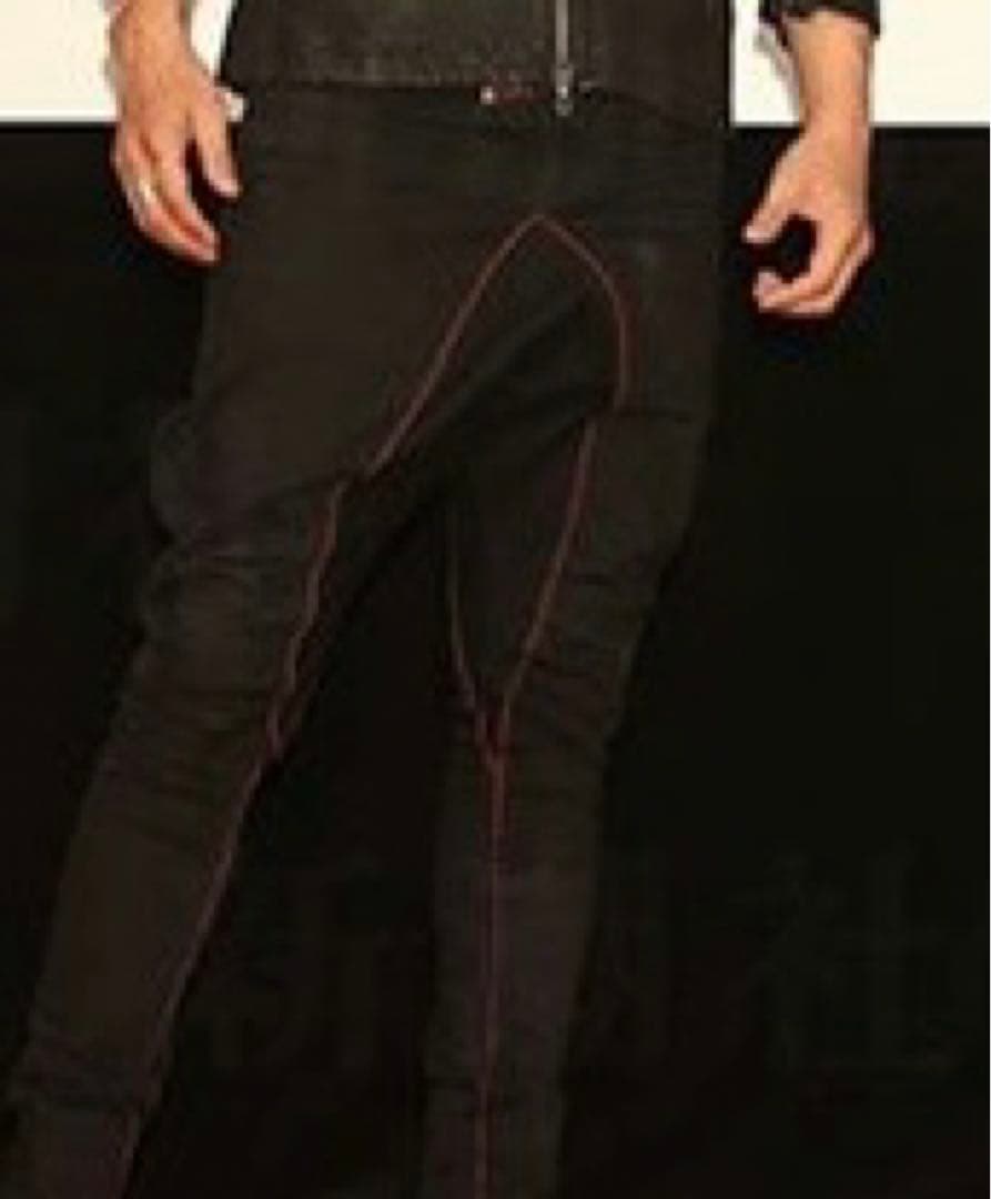 オーダー品】サルエル パンツ デニム 黒 ブラック スキニー 検 GACKT