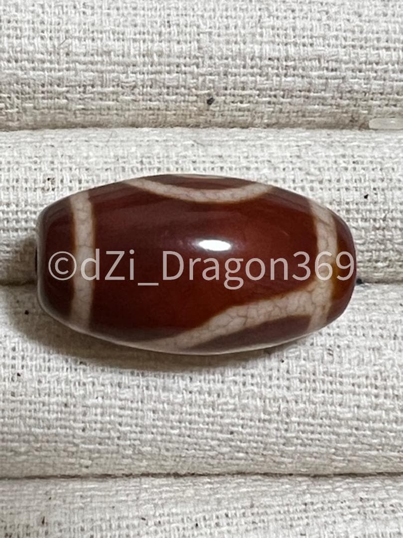 dZi beads ジービーズ 上肯 玉髄 龍紋 山水天珠（二眼山水天珠）