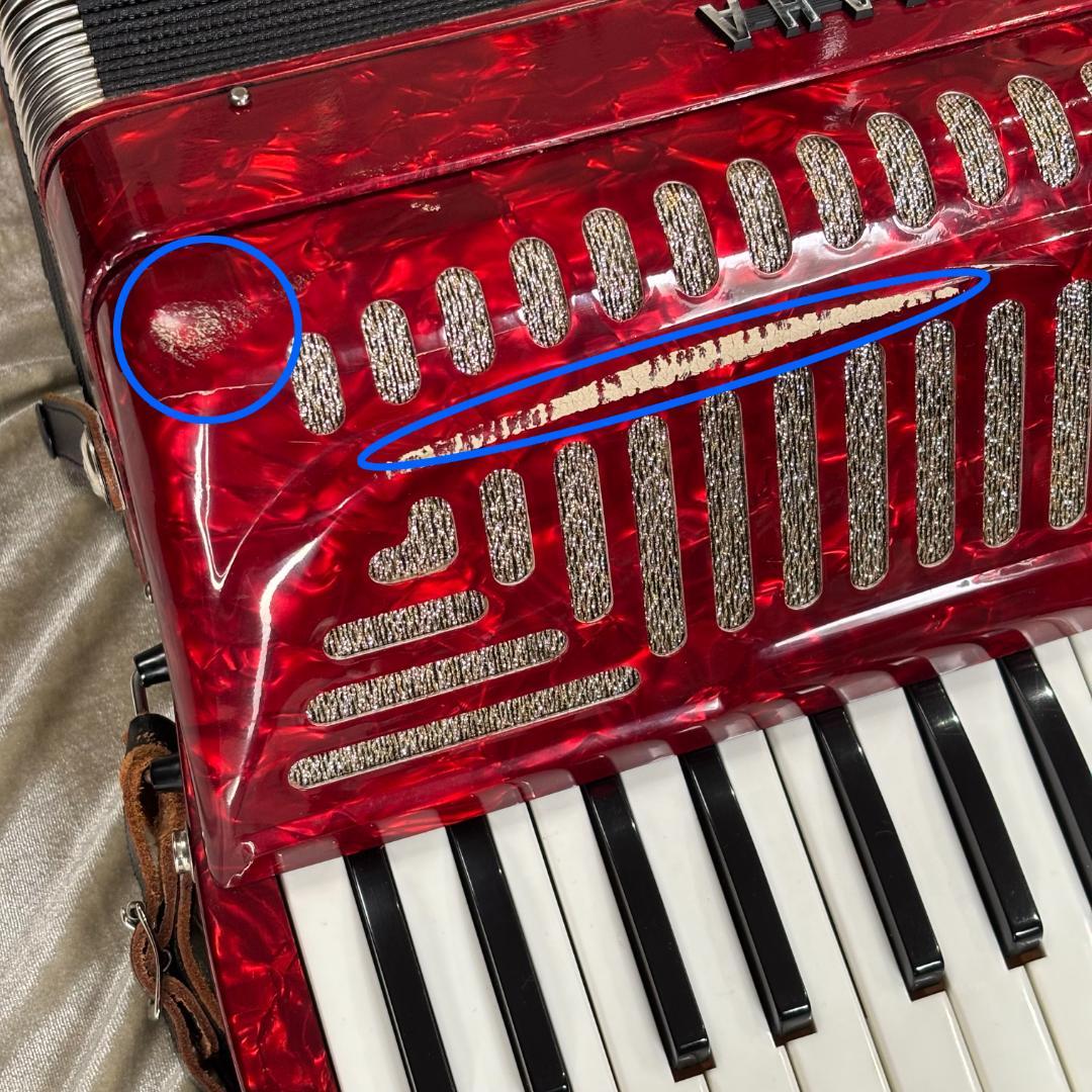 YAMAHA アコーディオン 赤 30鍵