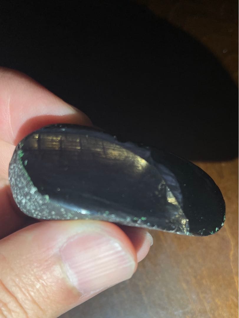 研磨品 十勝石玲瓏 ゴールデンレインボー＋パープル 超特級品