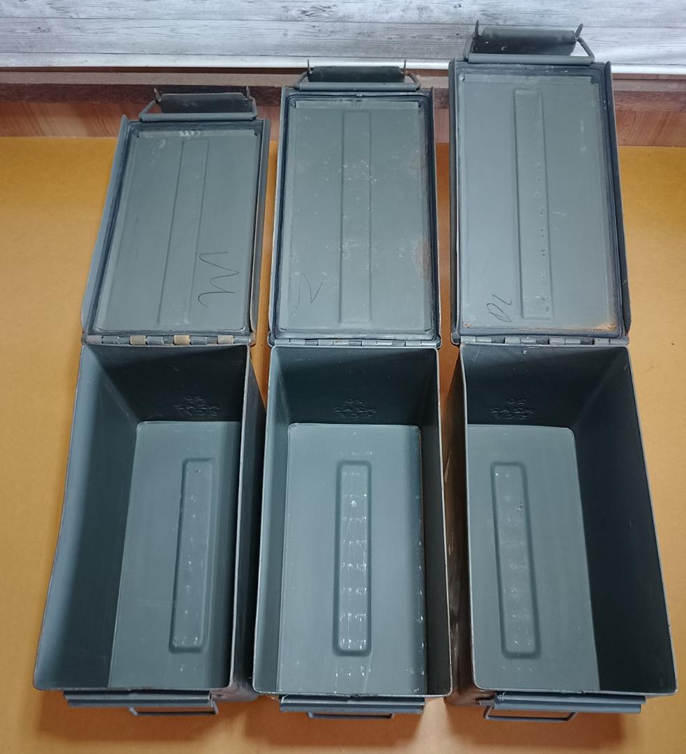 実物 USED 米軍 弾薬箱 アンモボックス 3セットインテリア サバゲー