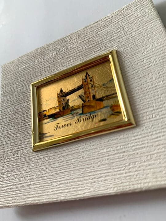 額無 ロンドン タワーブリッジ 23kt ゴールドリーフ ミニサイズ 金 金箔