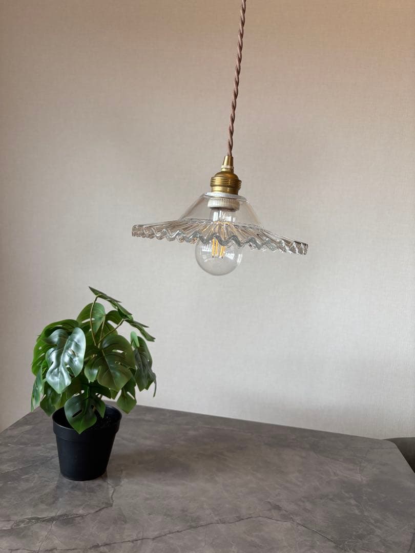 希少！！ガラス製　アンティーク ペンダントライト　(電球もお付けします)