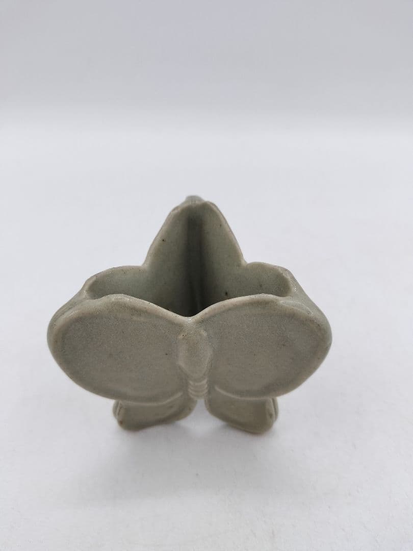 c734 蓋置 灰釉 蝶 遠州七窯 膳所 陽炎園 木箱 茶道具 古物 - メルカリ