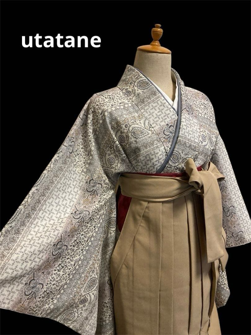 utatane/ウタタネ】袴用 二尺袖(重ね襟縫い付け済み)着物のみ - メルカリ