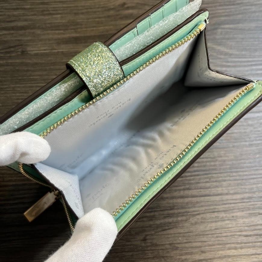 ケイトスペード ニューヨーク グリッター 二つ折り財布 キラキラ