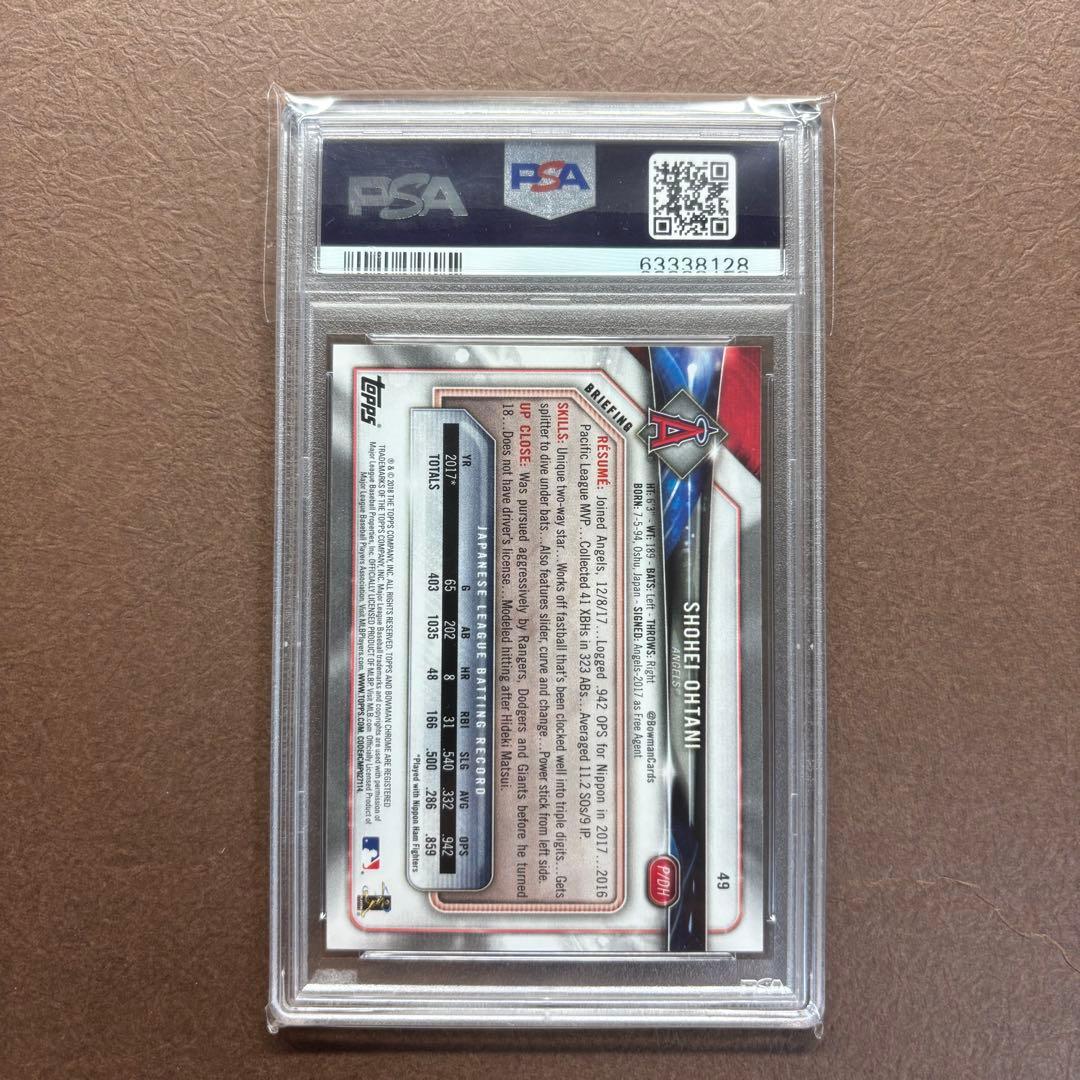 PSA10 2018 Topps Bowman 大谷翔平 ルーキー カード RC
