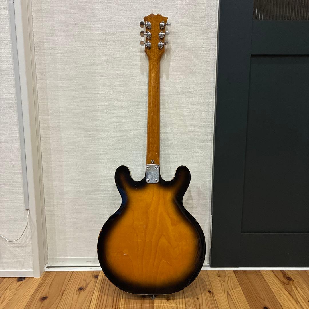 【ジャンク】Sekova サンバースト セミアコースティックギター