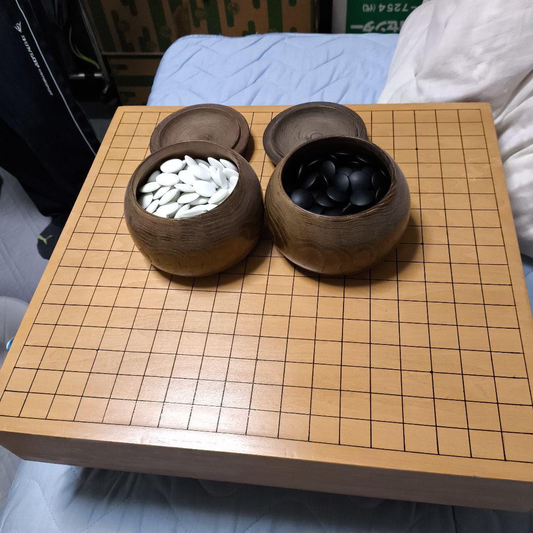 碁盤 碁石セット 蛤 那智黒 35号 碁盤&碁石