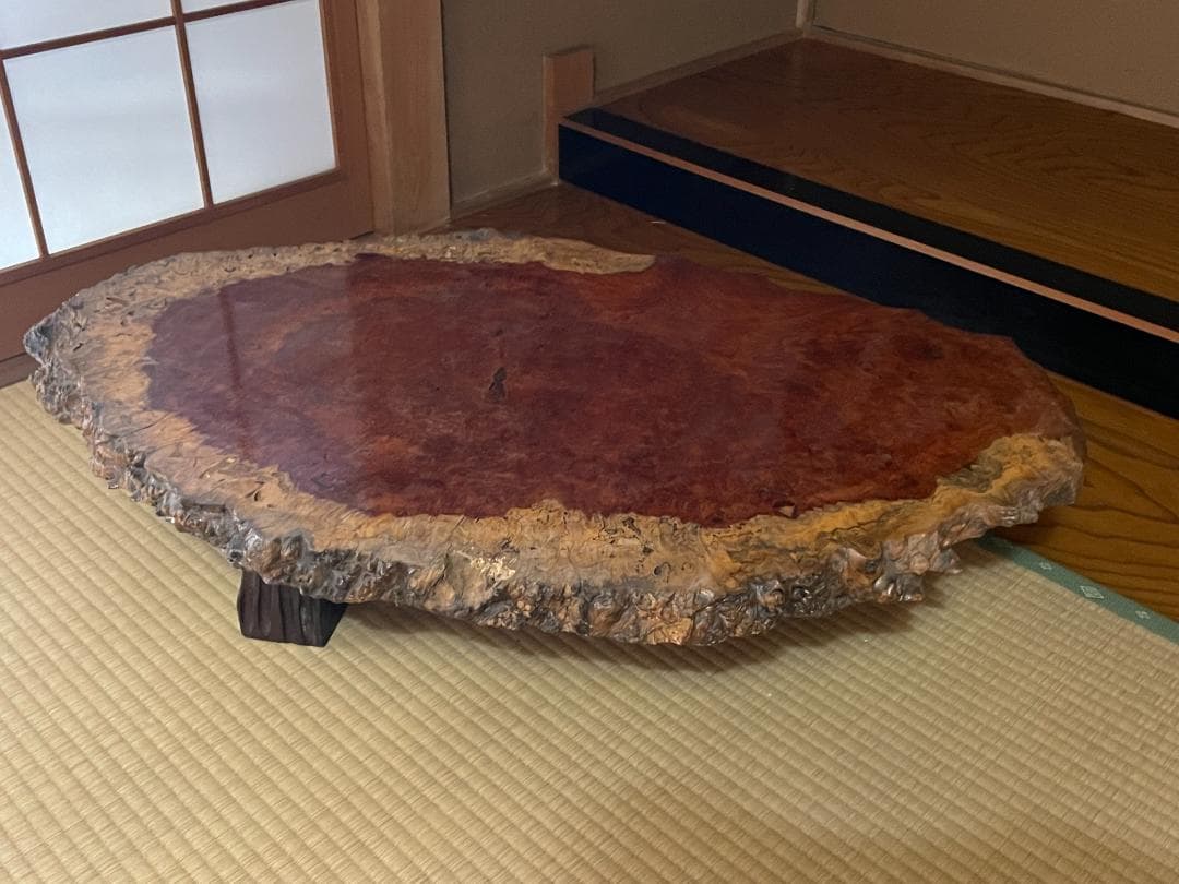 花梨 天然木 一枚板 瘤 花台 座卓