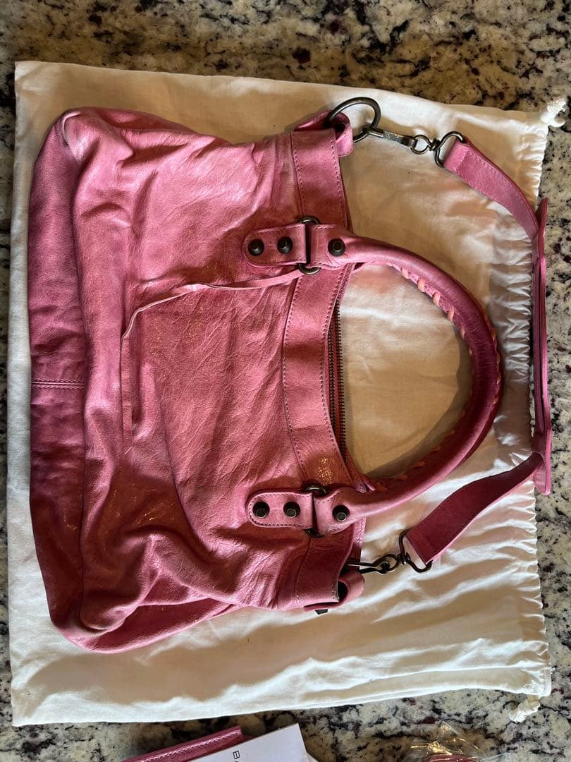 【お値下げ】BALENCIAGA バレンシアガ　ファースト　バッグ ピンク