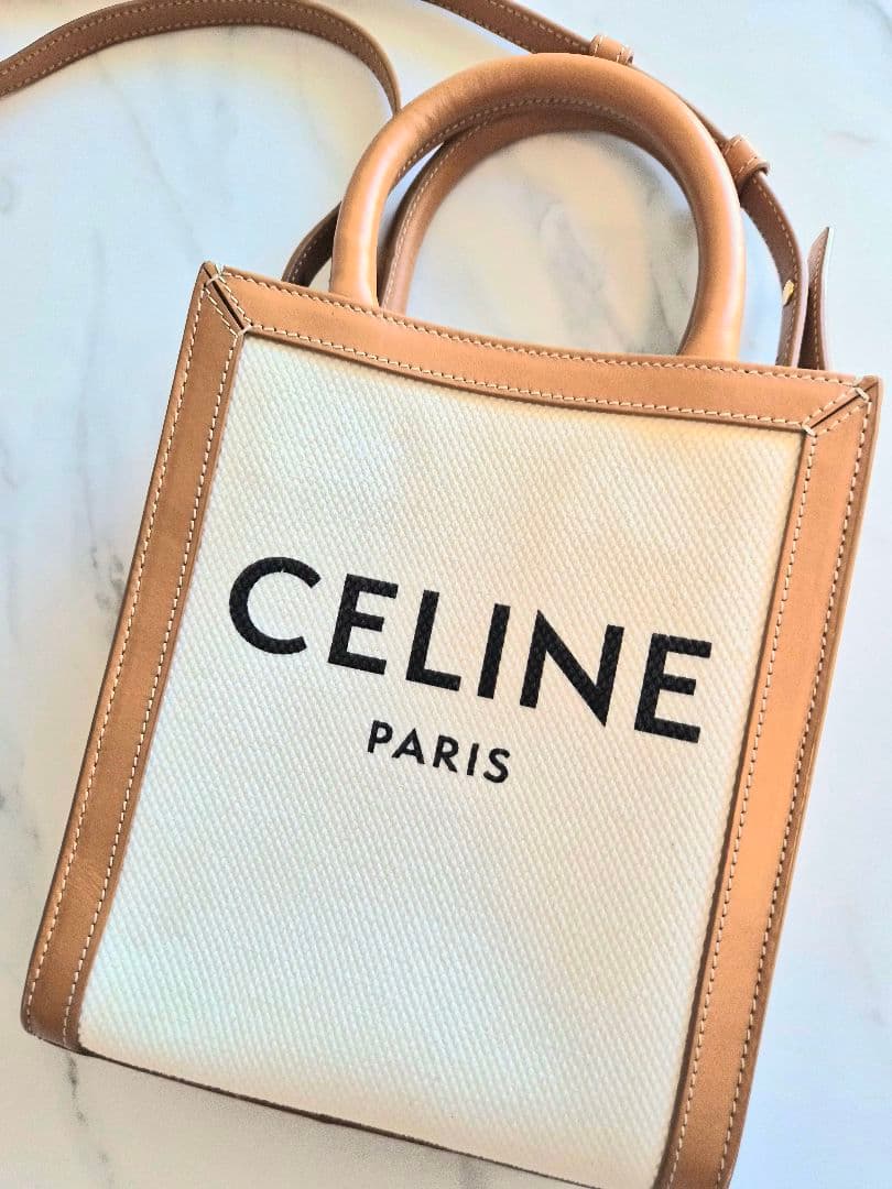CELINE ショルダーバッグ ホワイト/ベージュ