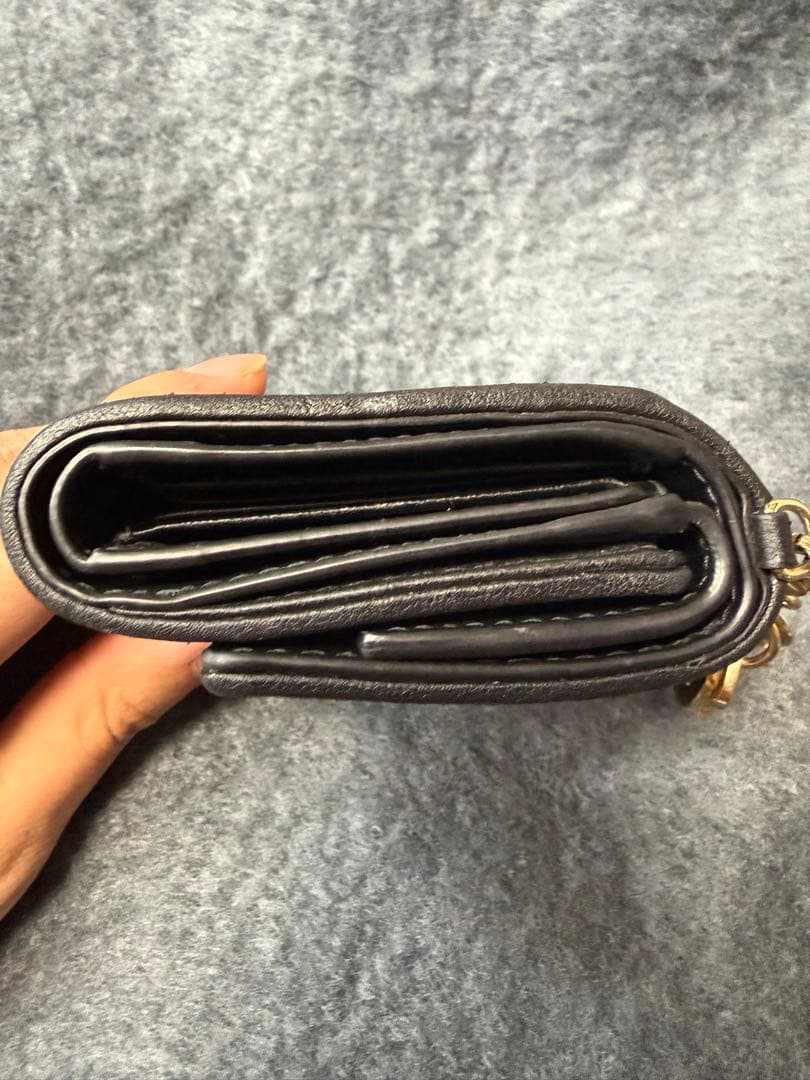 ディオール ロータスウォレット カナージュ 三つ折り財布