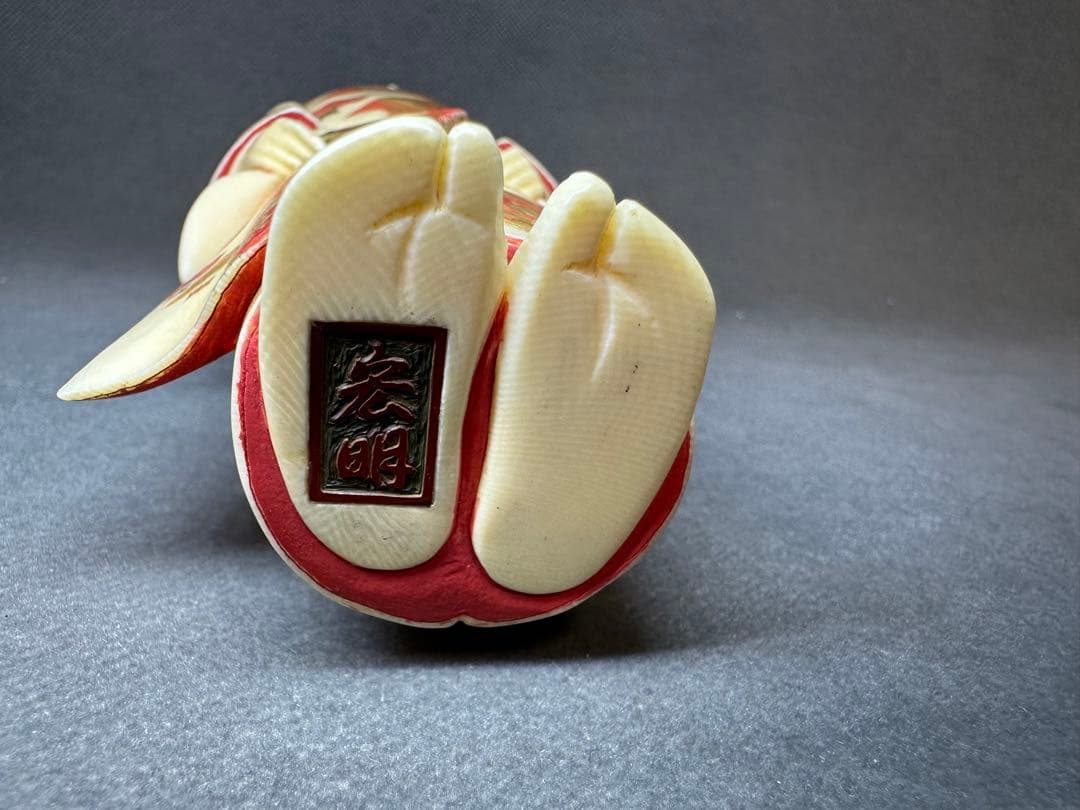 極上博多人形希少品置物仏像和彫天然素材アンティーク和彫置物