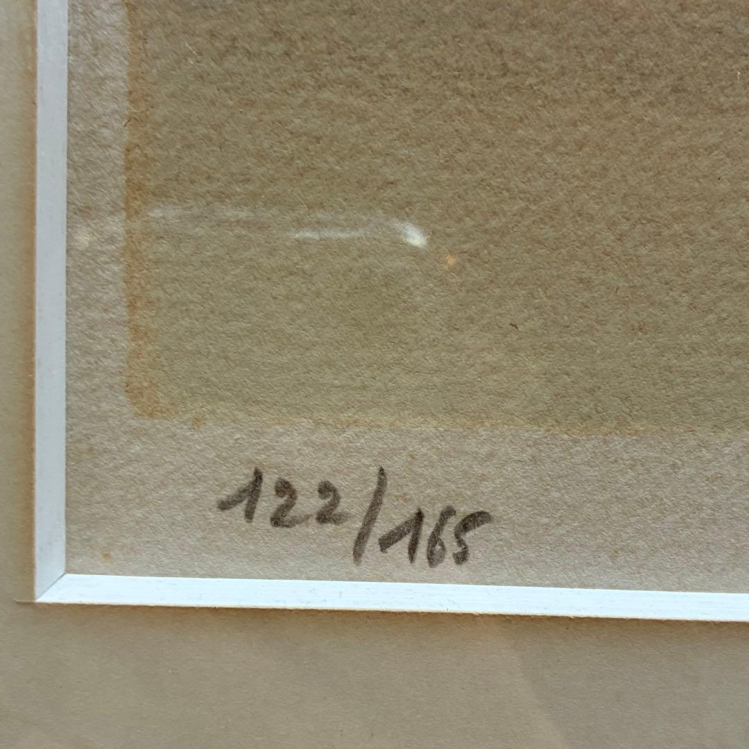 ベルナール・カトラン「白いカサキンの少女」リトグラフ サイン入