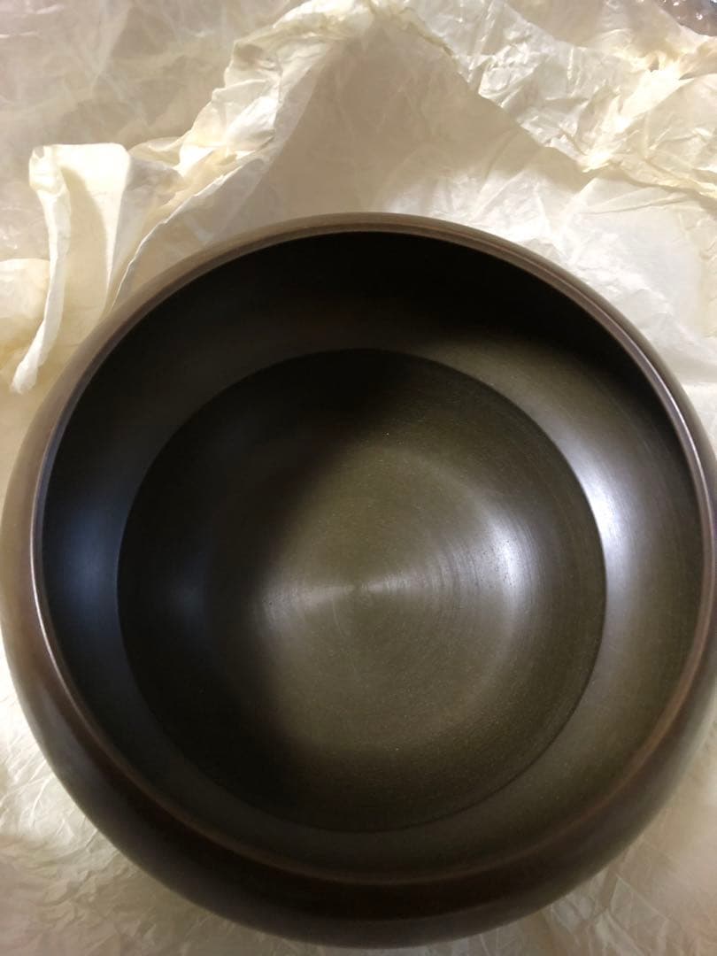 砂張銅　瓢箪　建水　金森紹栄氏作　共箱入