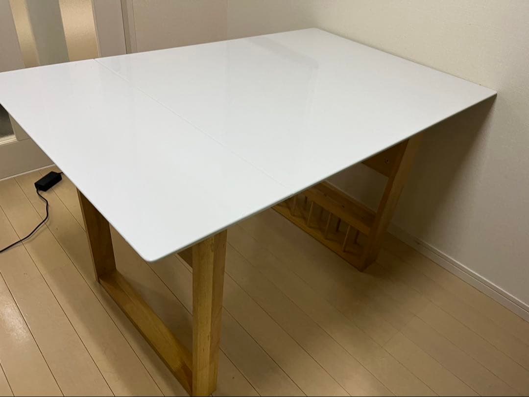 【送料込み】伸長式ダイニングテーブル (ロピア2 WH/LBR)