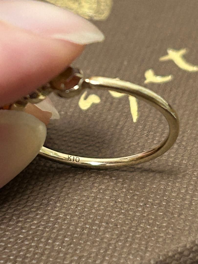 アガット agete K10 マルチストーン リング #13