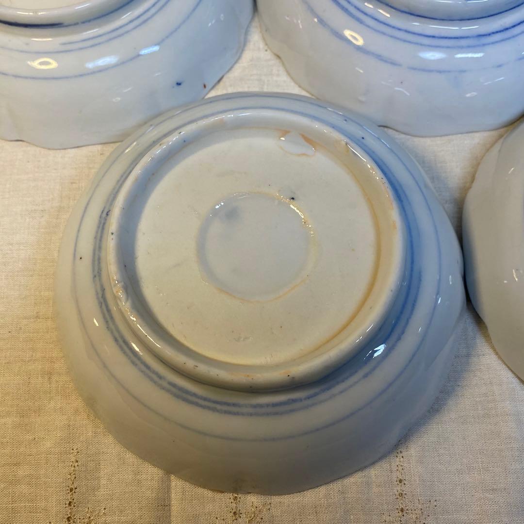 伊万里　古伊万里　大聖寺伊万里　なます皿　色絵　金襴手　4客