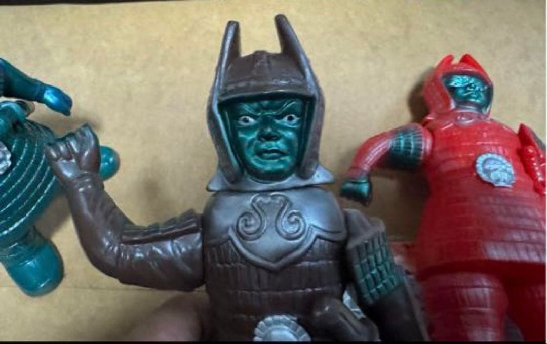 激レア1966年刻印有り　当時物？大魔神フィギュア 3体セット20センチ程