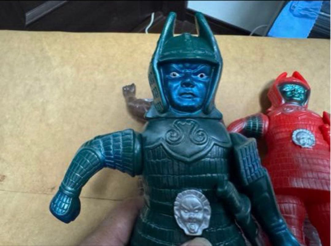 激レア1966年刻印有り　当時物？大魔神フィギュア 3体セット20センチ程