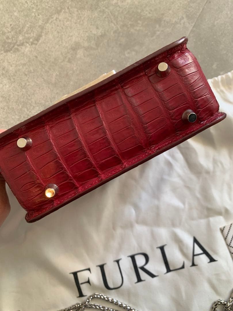 フルラ メトロポリス クロコダイル　バッグ