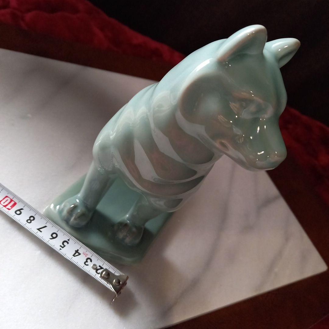 柴犬 土渕啓諭 清水焼 青磁 犬 置物 日本犬 陶器 オブジェ 京焼 - メルカリ