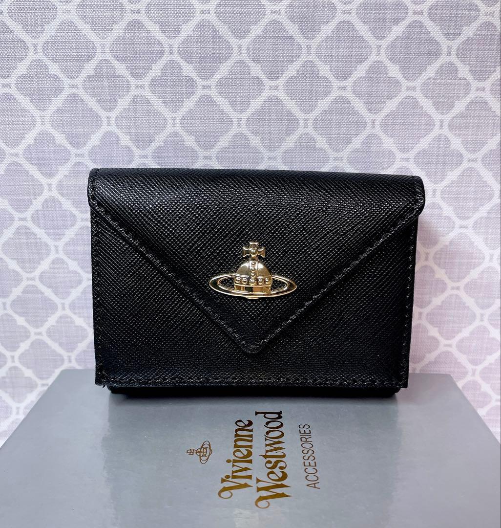 最新♡ショッパー付】Vivienne Westwood 3つ折り財布 ブラック