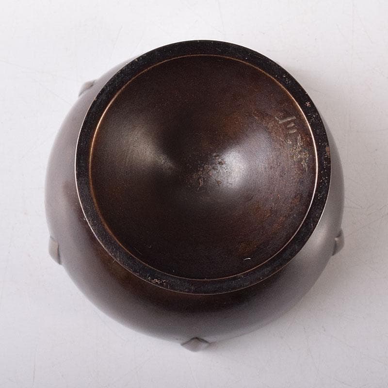 マル 様専用茶道具 釜師 根来実三作 唐銅 火屋蓋置 共箱 V R8718