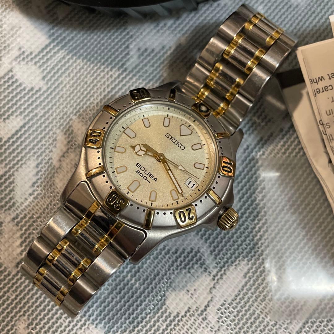 SEIKO ダイバーズウォッチ スキューバ200 シルバー/ゴールド