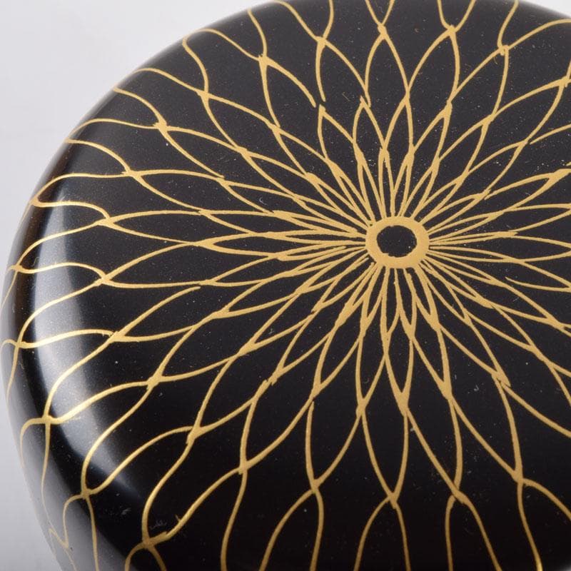 茶道具 中村湖彩作 網目蒔絵 中棗 共箱 V 8650