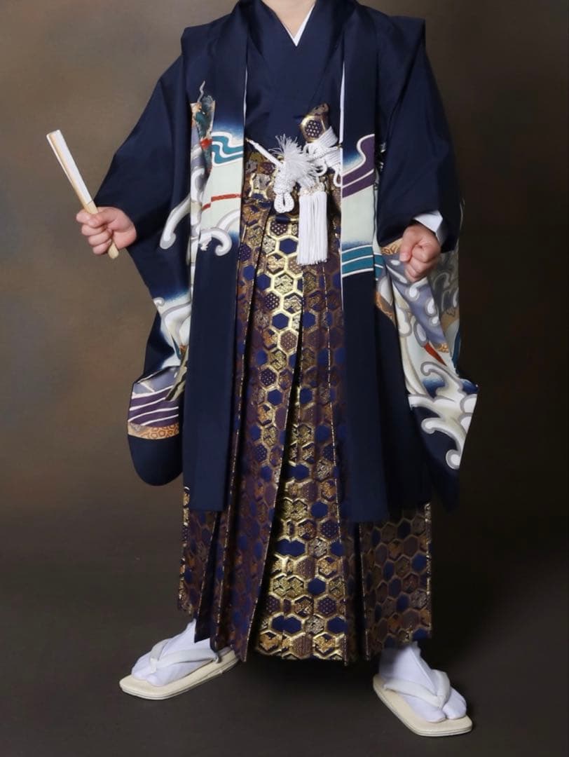 クリーニング済み　七五三 5歳男児 羽織袴フルセット