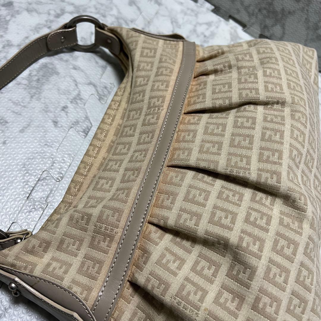 フェンディ シェフバッグ ズッキーノ ワンショルダーバッグ キャンバス レザー