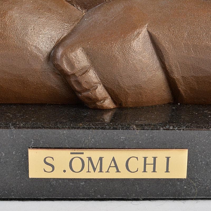 大町誠一作　ブロンズ　やさしき戦士　重さ約5.5kg　証明書付　D　R5986B