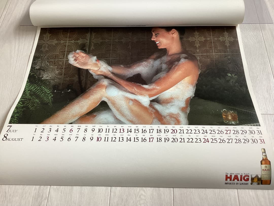 ★カレンダー/1980年/樹れい子/立木義浩/HAIG NUDE/サントリー