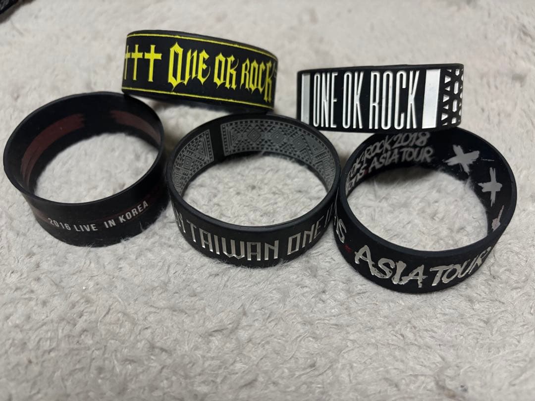 【希少！】ONE OK ROCK 海外公演 ラバーバンド 5本セット 希少！】ONE OK ROCK 海外公演 ラバーバンド 5本セット 希少！】ONE OK