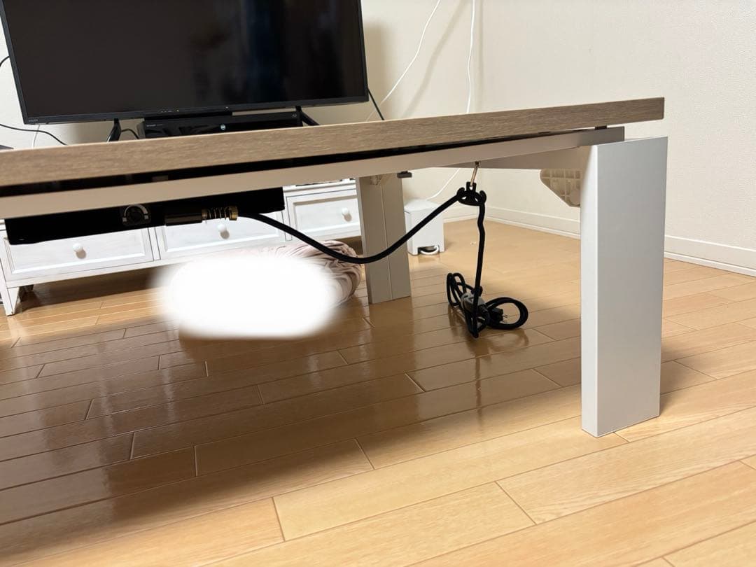 匿名・直接受取選択可】シンプル木製こたつ 白 リビングこたつ ニトリ