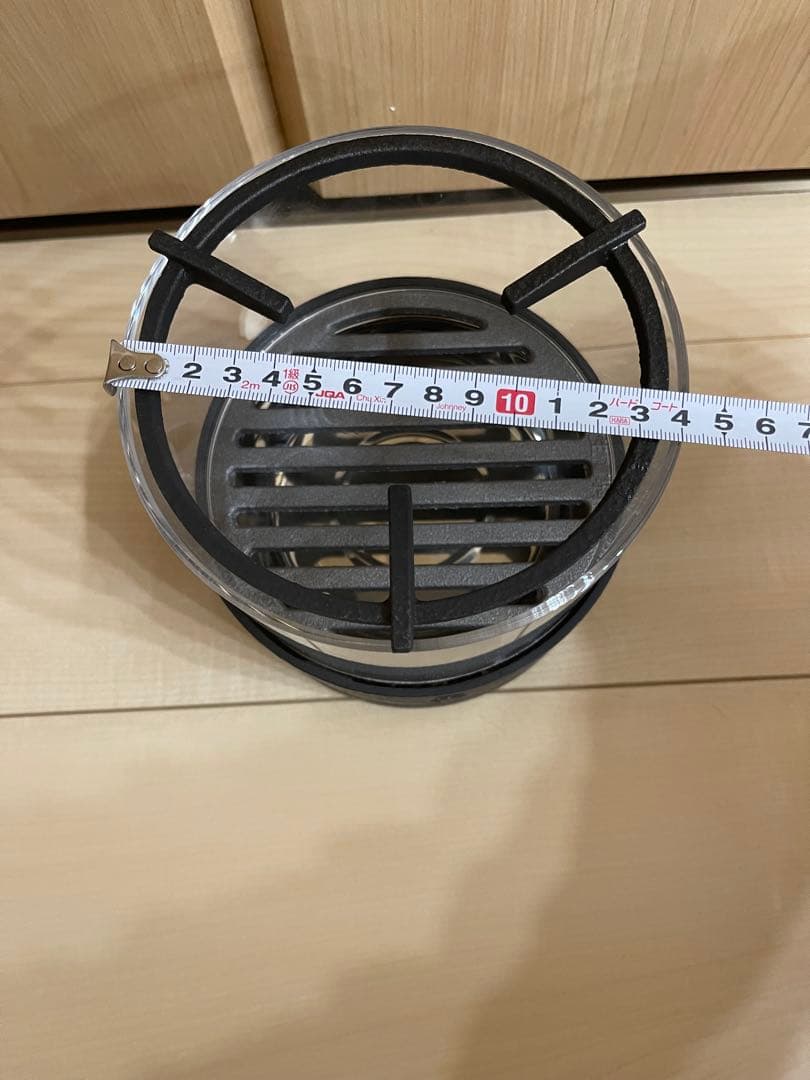 鉄製グリル 透明カバー付き 火鉢 涼炉 鉄瓶用 急須用