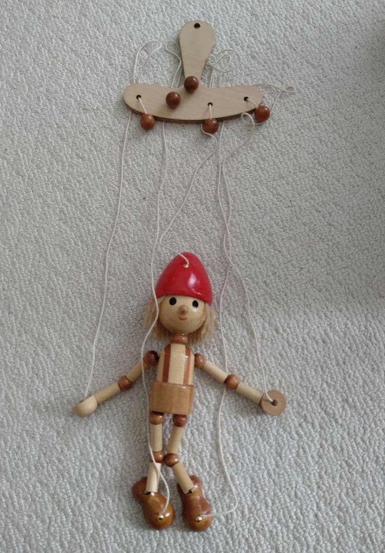 操り人形 木の人形 マリオネット 木製 おもちゃ - メルカリ