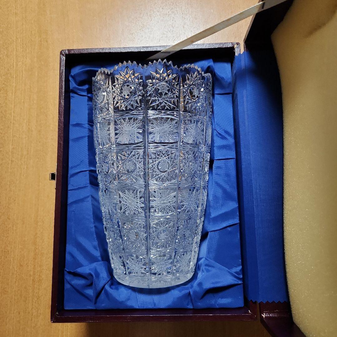 BOHEMIA クリスタルガラス 花瓶 専用箱付き BOHEMIA クリスタルガラス